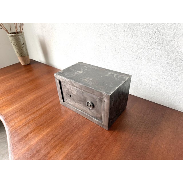 Small Antique Steel Safe, 1900s For Sale - Image 9 of 18