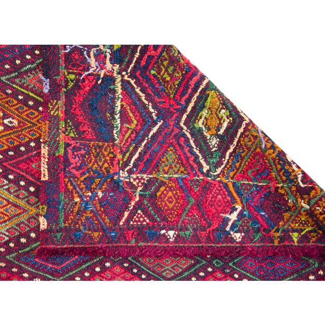 Vintage Uzbek Sumak Rug For Sale - Image 4 of 15