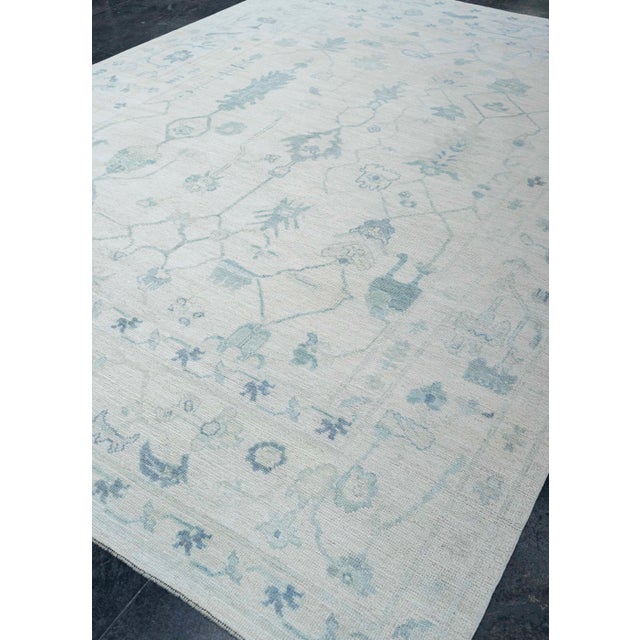 Gray Turkish Oushak Rug 9'1" x 12'7" #20346 For Sale - Image 8 of 8