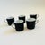 Mid Century Porcelain Demitasse Mugs - Set of 5 - Black and White Glazes For Sale - Image 10 of 11