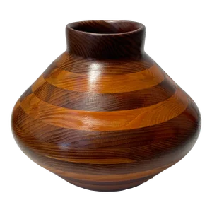 Mid Century American Woodcraft Layered Vessel