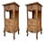 Early 20th Century Louis XVI Style Spanish Nightstands in Wood and Red Marble, 1920s, A Pair For Sale