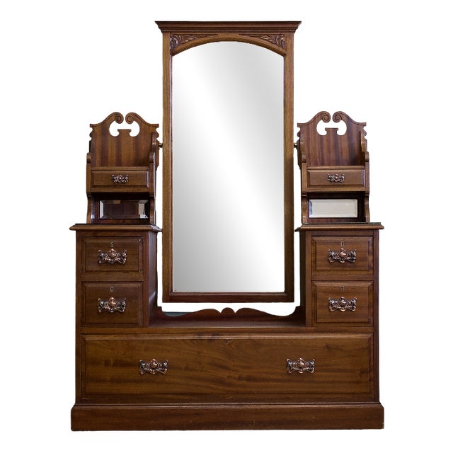 Antique British Edwardian Dressing Chest, 1900s For Sale