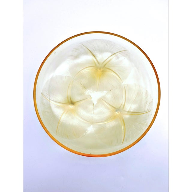 A lovely art deco glass bowl in the "volubilis" pattern, designed by rené lalique and crafted in france circa 1931....