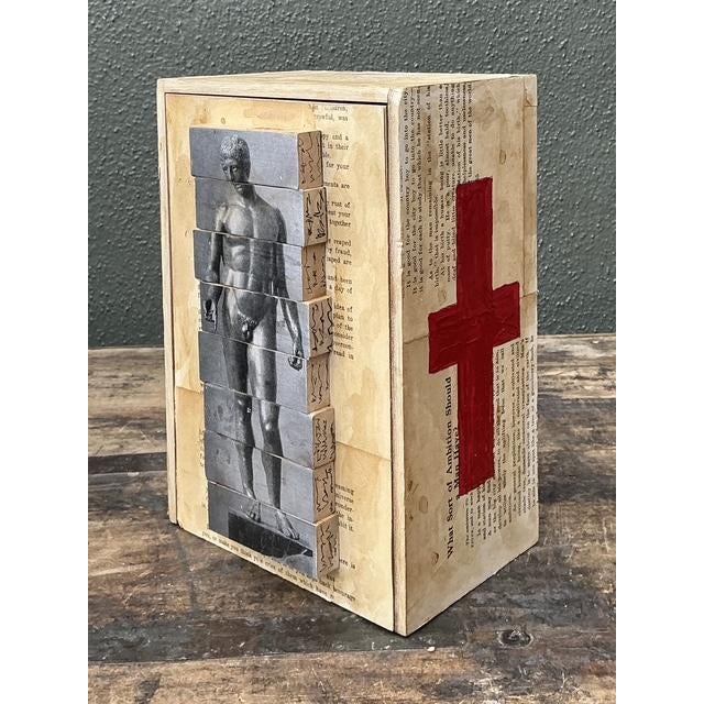 Vintage Original Mixed Media Jenga Box For Sale - Image 13 of 14