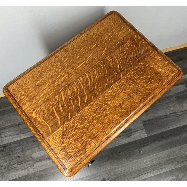 Vintage French Louis XVI Style Oak Nightstand For Sale - Image 6 of 9