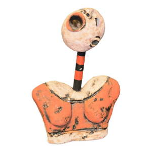 Signed Nancy Kubale Hand‑Built Ceramic Figurative Sculpture