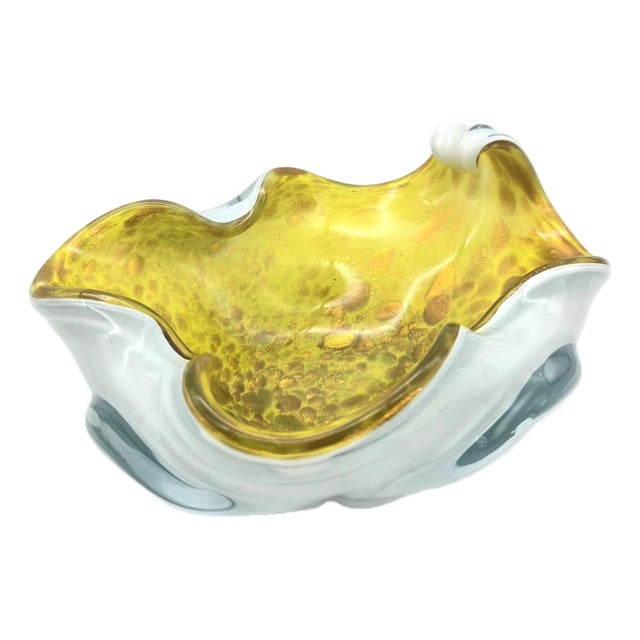 Mid 20th Century Murano Glass Decorative Bowl For Sale