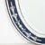 Mid-Century Venetian Glass Reverse-Etched Oval Mirror W/ Sapphire Blue Border For Sale - Image 11 of 16