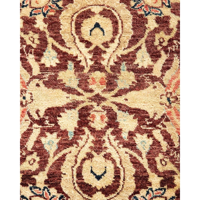 Traditional Mogul, One-of-a-Kind Hand-Knotted Area Rug in Red, 8' 1" x 9' 9" For Sale - Image 3 of 8