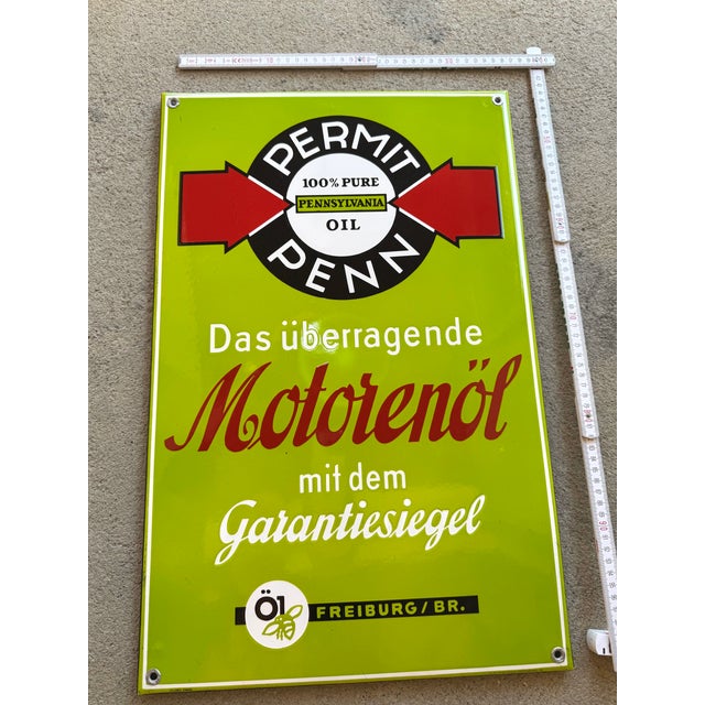 Vintage Enamel Sign, 1950s! For Sale - Image 6 of 8