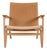 CH25 Lounge Chair in Patinated Oak and Woven Paper Cord by Hans J. Wegner, 1980s For Sale