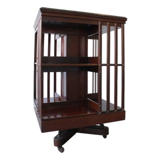 Revolving Mahogany Bookcase, 1900s For Sale