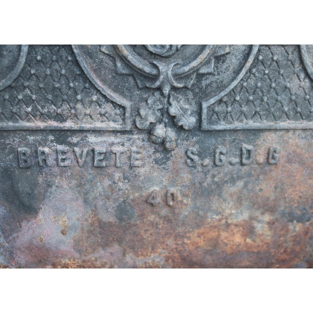 19th Century Antique French Napoleon III Fireplace Grate 19th Century For Sale - Image 5 of 11