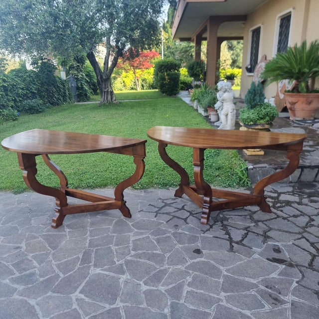 Antique Tuscan Walnut Consoles, 1770, Set of 2 For Sale - Image 11 of 15