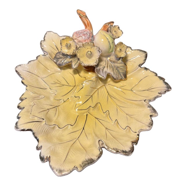 Vintage Trimont Ware MCM Leaf Plate For Sale