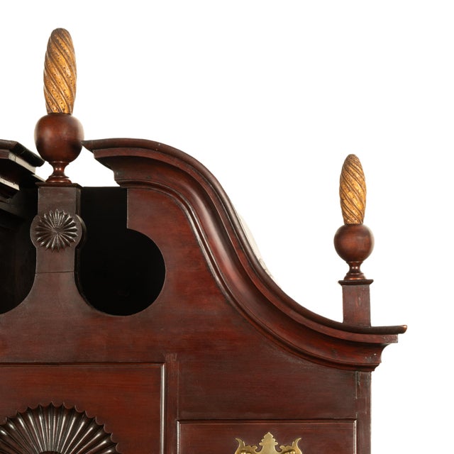 Antique 18thC American Federal Queen Anne Mahogany Bonnet-Top Highboy Salem 1790 For Sale - Image 16 of 18