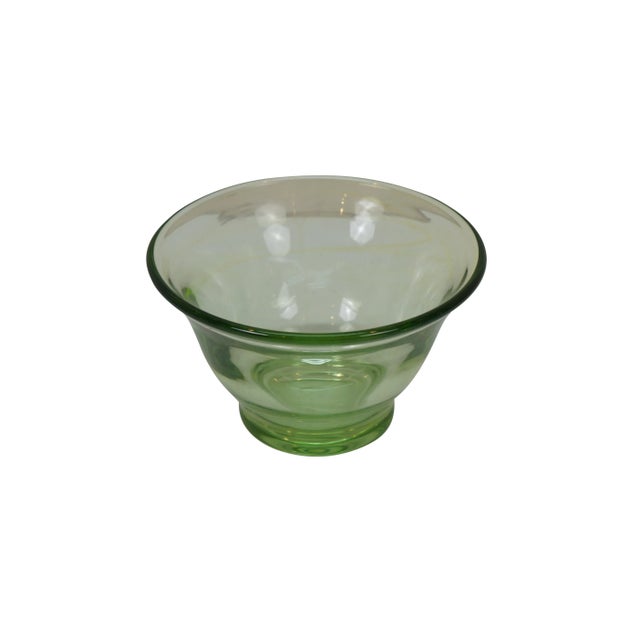 Mid-Century Modern Vintage 1968 Dominick Labino Uranium Green Studio Art Glass Bowl Dish 7" For Sale - Image 3 of 13