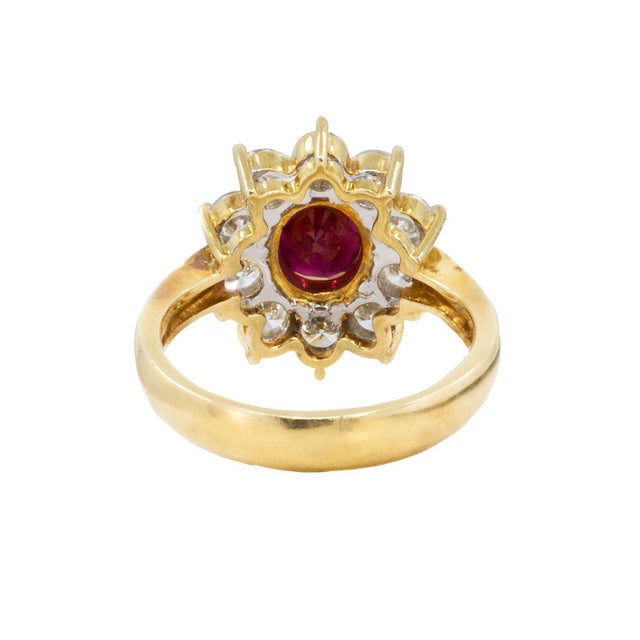 Late 20th Century Pair of 18k Ruby Ring, Size 5 For Sale - Image 4 of 5