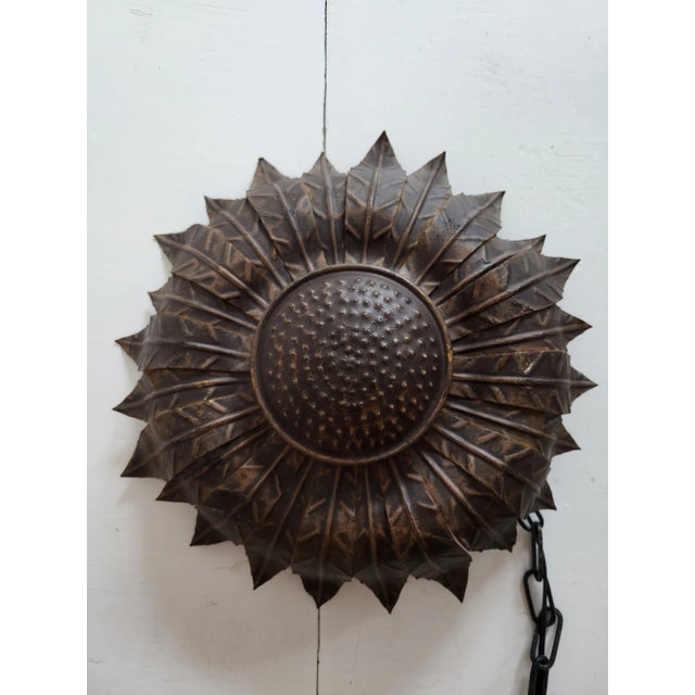 Mid-Century Modern Sunflower Wall or Ceiling Light, 1950s For Sale - Image 11 of 11