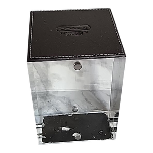 Coach Leather Lucite Paperweight
