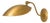 Adjustable Arm Wall Light, Bedroom Reading Light, Handcrafted Solid Brass Wall Sconce With Curved Arm and Wide Dome Shade For Sale