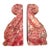 Late 20th Century Pink Italian Alabaster Scroll Bookends For Sale