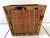 Vintage French tortoise rattan wastebasket with thick bamboo sides Rectangular shapes tortoise bamboo rattan wastebasket...