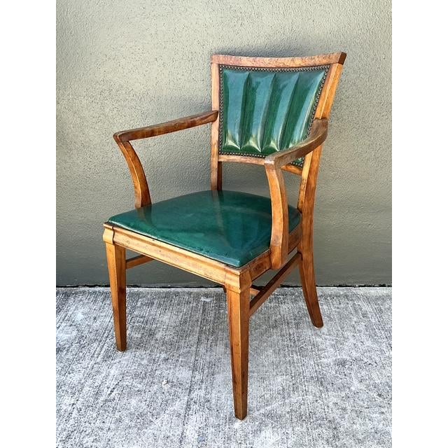 Mid 20th Century Vintage Channel Tufted Desk Chair For Sale - Image 5 of 12