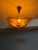 Art Deco Verrerie Dart Amber Molded Glass Pendant Light by Degue, France, 1930 For Sale - Image 6 of 18