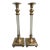 1970’s Hollywood Regency Lucite and Brass Candle Sticks - a Pair For Sale