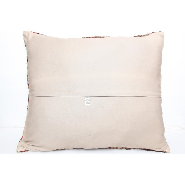 Handwoven Vintage Tribal Throw Rug Pillow -22'' X 26'' For Sale - Image 4 of 8