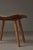 Swedish Modern Birchwood Stool with Curved Seat and Pearl-Studded Brown Velvet, 1940s For Sale - Image 4 of 14