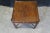 Wood Late 20th Century Vintage Baker Chinese Chippendale Mahogany Carved Square End Table with Glass Top For Sale - Image 7 of 13