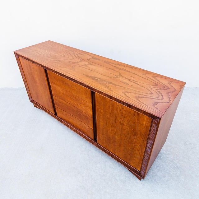 Restored 1950s Mid Century Modern Ash Sideboard by Paul Frankl for Brown Saltman For Sale - Image 16 of 18