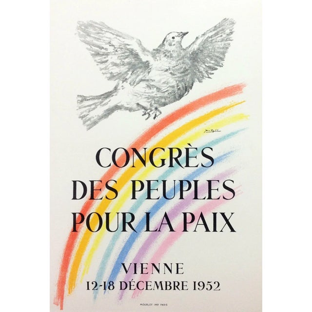Picasso Lithograph 67 Congres La Paix 1959 For Sale