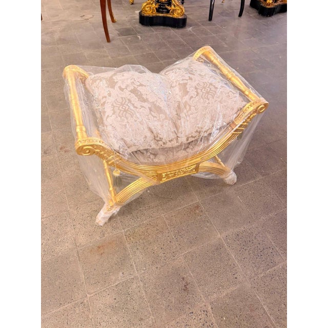 Vintage French Empire Curule Stool For Sale - Image 4 of 8