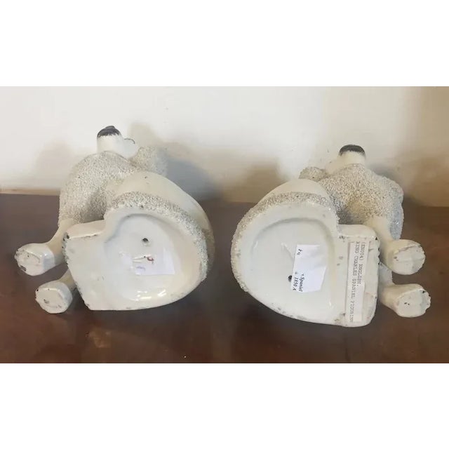 19th Century 19th Century English Staffordshire Pearlware Creamware Dogs - a Pair For Sale - Image 5 of 13