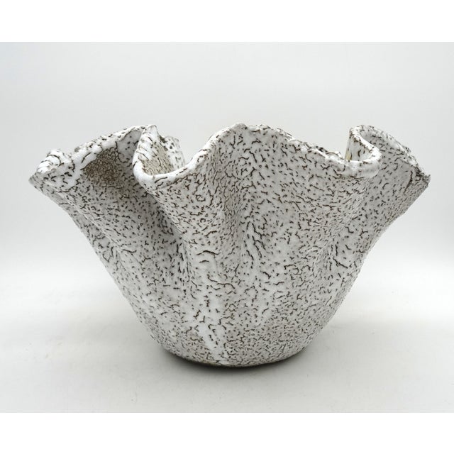 Ceramic Large Ceramic Handkerchief Centerpiece in the style of Vallauris, 1970s For Sale - Image 7 of 18
