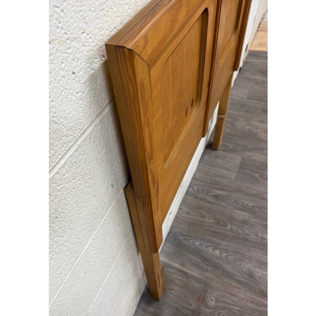 Rustic Vintage Full or Queen Size Convertible 1970s Rustic Modern Headboard For Sale - Image 3 of 12