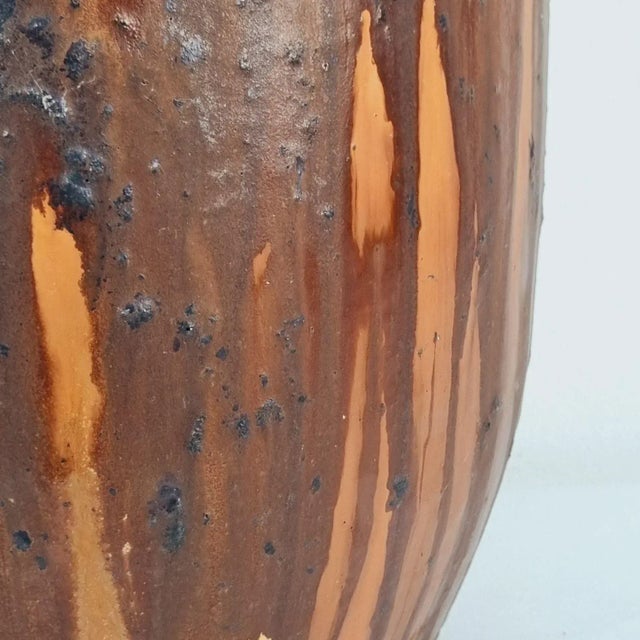 Black Giant Ceramic Floor Vase, 1970s For Sale - Image 8 of 12
