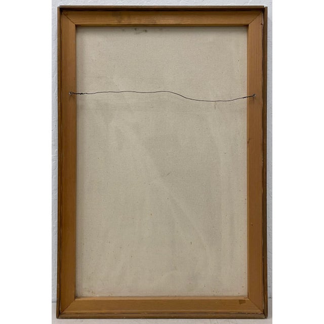 Vintage Still Life Oil Painting With Dried Flowers in a Green Vase by J. Viola C.1979 For Sale - Image 12 of 13