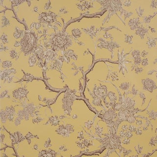 Schumacher Inverness Garden Wallcovering In Buttercup For Sale