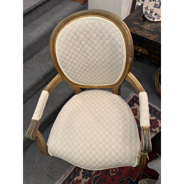 1920s 1920s Louis XVI Side Chair W/ Designers Fabric For Sale - Image 5 of 7