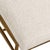 Karleen Plush White Small Brass Bench For Sale In Chicago - Image 6 of 7