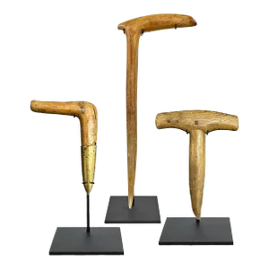 Set of Three 19th Century French Dibbers on Custom Stands