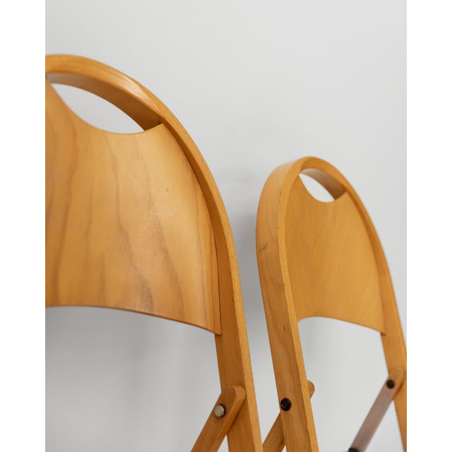 Vintage Tric Folding Chairs by Achille and Pier Giacomo Castiglioni for Bernini, 1970s, Set of 2 For Sale - Image 6 of 13