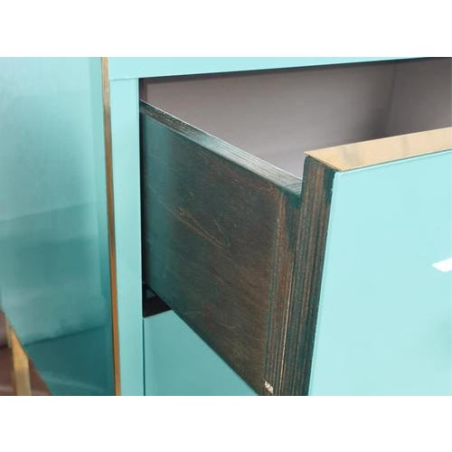 Not Yet Made - Made To Order Birch and Murano Glass 2-Drawer Bedside Tables by Justfurnituress, Italy, Set of 2 For Sale - Image 5 of 6