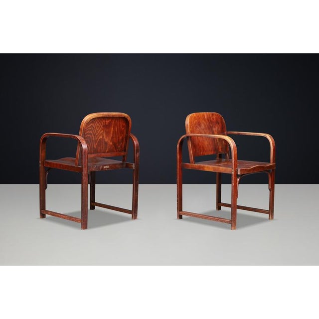Vintage 745/F Bentwood Side Chairs by Michael Thonet for Tatra, 1930s, Set of 2 For Sale - Image 9 of 18