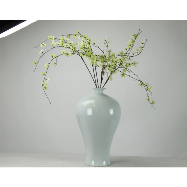 Contemporary Large Asian Style White Porcelain Vase For Sale - Image 3 of 4
